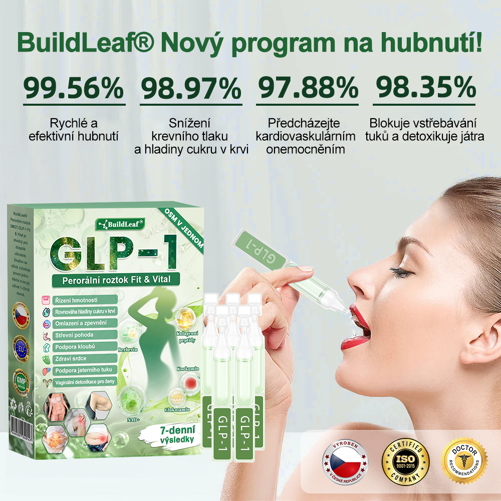 💖Oficiální obchod ČR | BuildLeaf® GLP-1 8-v-1 Fit & Vital Řešení (Jednou denně, viditelné změny za 7 dní) ✅ Obezita, kardiovaskulární zdraví, cukrovka, spánková apnoe, zdraví střev, problémy se klouby a další.