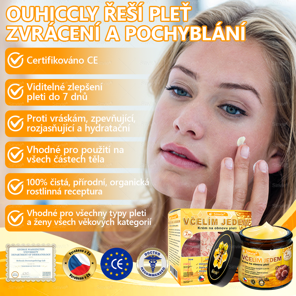 ✨Sinvie® Krém na obnovu pleti s včelím jedem | 50 ml | Doporučeno Českou dermatovenerologickou společností