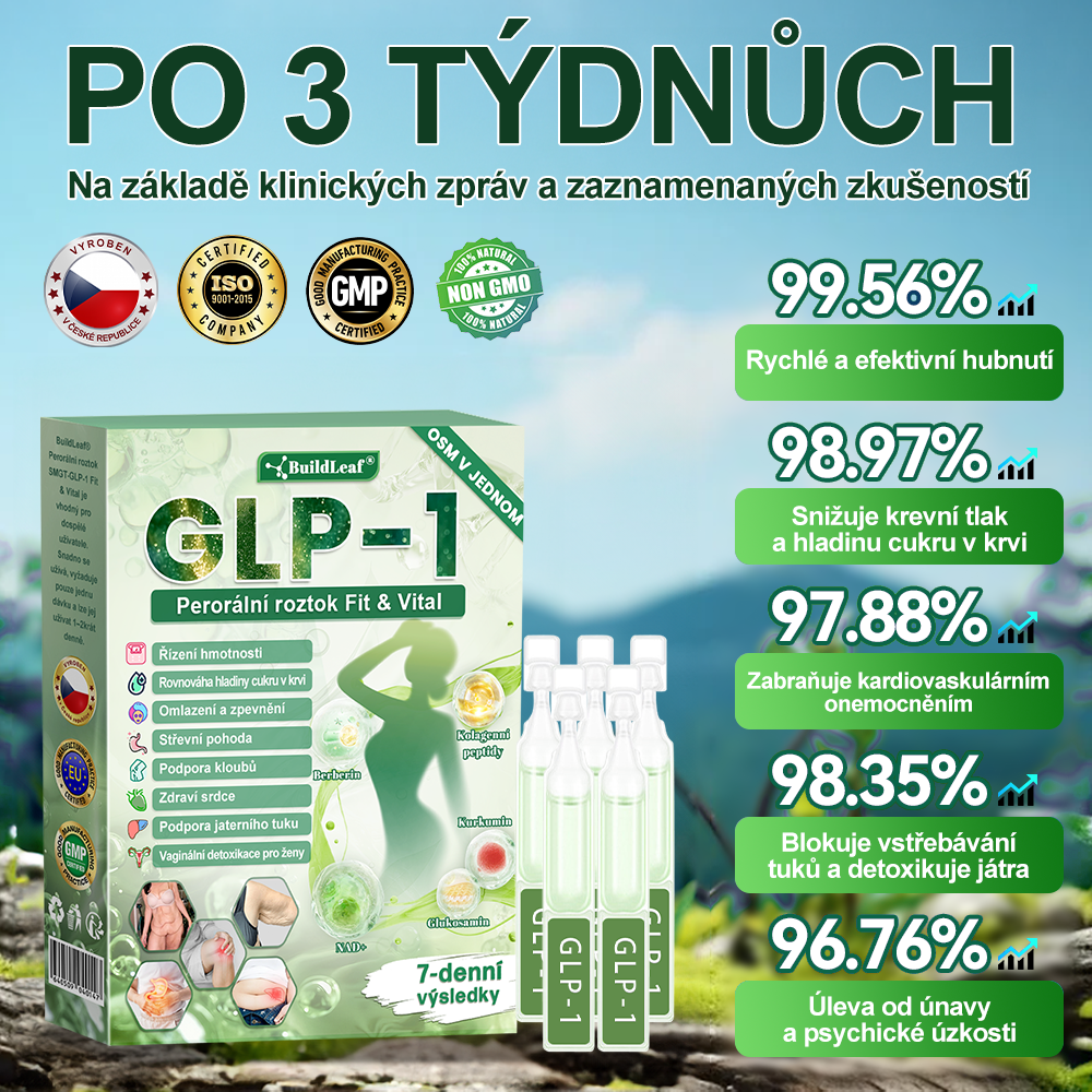 💖Oficiální obchod ČR | BuildLeaf® GLP-1 8-v-1 Fit & Vital Řešení (Jednou denně, viditelné změny za 7 dní) ✅ Obezita, kardiovaskulární zdraví, cukrovka, spánková apnoe, zdraví střev, problémy se klouby a další.